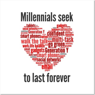 millennials seek love to last forever Posters and Art